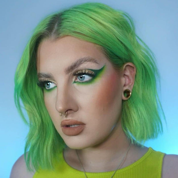 Vibrant Toxic UV Semi-Permanent Hair Dye. Highly Pigmented Neon Green Conditioning & Oil Nourishing Vegan Formula | No Bleach or Ammonia | 100Ml (Pack of 2)