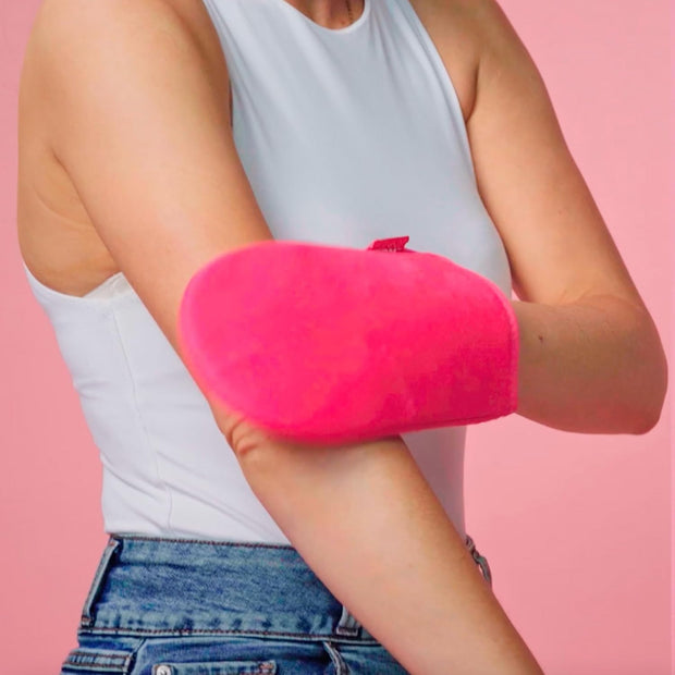 Dual-Use Double Sided Luxury Tanning Mitt Applicator - Tan Mitt for Streak Free Fake Tan, Super Soft, Reusable & Washable - Use with  Body Lotions, Moisturiser & Mousse
