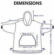 Hooded Snuggle Blanket Super Soft Oodie Winter Warm Wearable Hoodie Robe Comfort