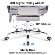 Massage Office Chair Gaming Computer Desk Swivel Recliner Chair Leather Footrest