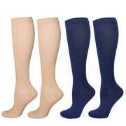 1/2Pair Knee High 20-30Mmhg Compression Graduated Support Socks Men'S Women'S