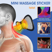 EMS Neck Massager with Remote Control 5Pcs Patches Portable Microcurrent Mini Massager for Body Back Muscle Pain Relief