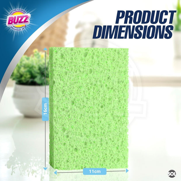 3-6Pk Cellulose Sponge Wipes | Highly Absorbent Cleaning Cloths Kitchen Surface