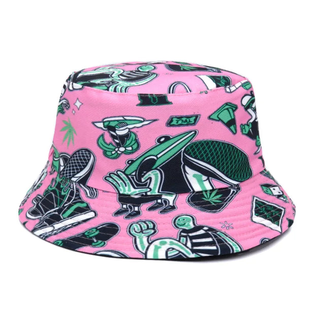 2024 Fashion Summer Paisley Print Fisherman Hat Reversible Harajuku Bucket Hats for Women Men Street Hip Hop Cap Fishing Hat