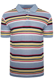 Mens Striped Polo Shirt Short Sleeve Pique T Shirt Premium Designer Summer Top