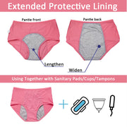 5Pcs/Set Leak Proof Menstrual Panties Women Period Underwear Sexy Pants Physiological Underwear plus Size Waterproof Briefs&Gift