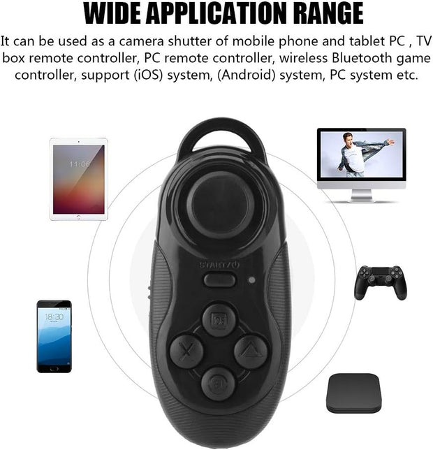 Bluetooth Remote Gamepad,Game Controller Joystick Selfie Timer Remote Controller,Mini Wireless Bluetooth Remote Gamepad, Pocket Selfie Remote Shutter Mouse for Ios Android Smartphone Phone TV Box