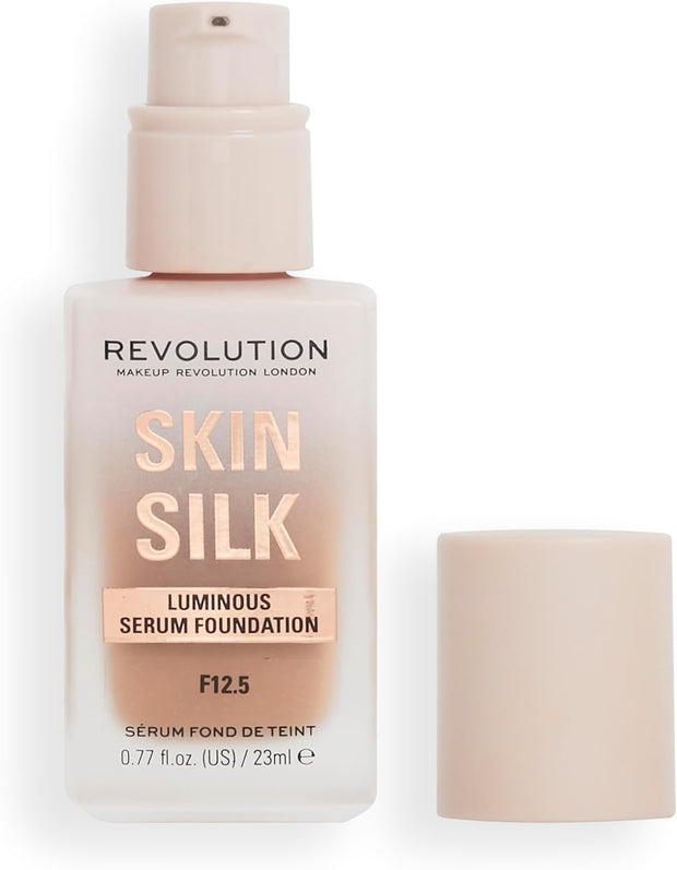 Makeup Revolution, Skin Silk Serum Foundation, Light to Medium Coverage, Contains Hyaluronic Acid, F7, 23Ml