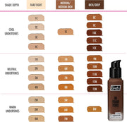 Sleek Makeup in Your Tone 24 Hour Foundation, Medium Buildable Coverage in 30 Shades, Semi-Matte Flawless Finish, 10N, 30Ml