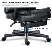 Massage Office Chair Gaming Computer Desk Swivel Recliner Chair Leather Footrest
