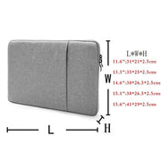 Laptop Bag Sleeve Case Carry Cover 2 Pockets for Apple Mac Book 11 13 14 15 Inch