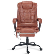 Massage Office Chair Gaming Computer Desk Swivel Recliner Chair Leather Footrest