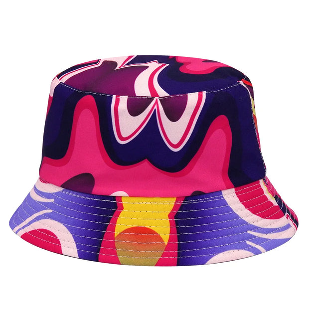 2024 Fashion Summer Paisley Print Fisherman Hat Reversible Harajuku Bucket Hats for Women Men Street Hip Hop Cap Fishing Hat