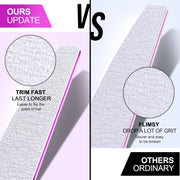 FANDAMEI 10 Pcs Nail File Set, 5 Shapes Nail Files for Acrylic and Gel Nails, 100/180 Grit Emery Boards for Nails, Nail File and Buffer Set