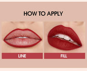 Enmart 6 Pcs Matte Lipstick Set, Lip Liner Crayon Pencil, Nude Longwear Waterproof Long Lasting Soft Pen, Red Brown Lipstic Female Christmas Cosmetic Makeup Lip Gloss Kit for Women