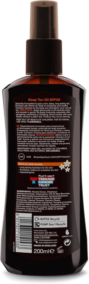 Deep Tanning Monoi Tahiti Oil Spray with SPF30, 200 Ml, CALT30MON