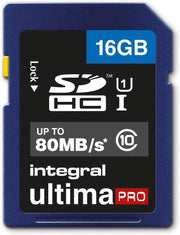 Integral INSDH16G10-80U1 Ultimapro 16 GB SDHC Class 10 Memory Card