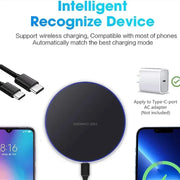 Wireless Charger Mobile Phone Chargers Pad Stand for Iphone 15 14 13 12 11 Pro Max 8 Samsung Xiaomi Fast Charging Dock Station