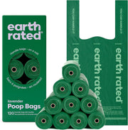 Earth Rated Dog Poo Bags with Handles Value Pack, Easy Tie and Guaranteed Leakproof, Lavender, 600 Handle Bags