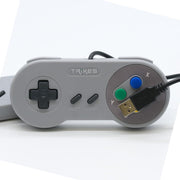 TRIXES Pack of 2 Wired USB Controllers - Compatible with SNES Emulators - Retro Gaming Joypads Gamepad - Suitable for Gaming PC, Computer, Laptop, Raspberry Pi