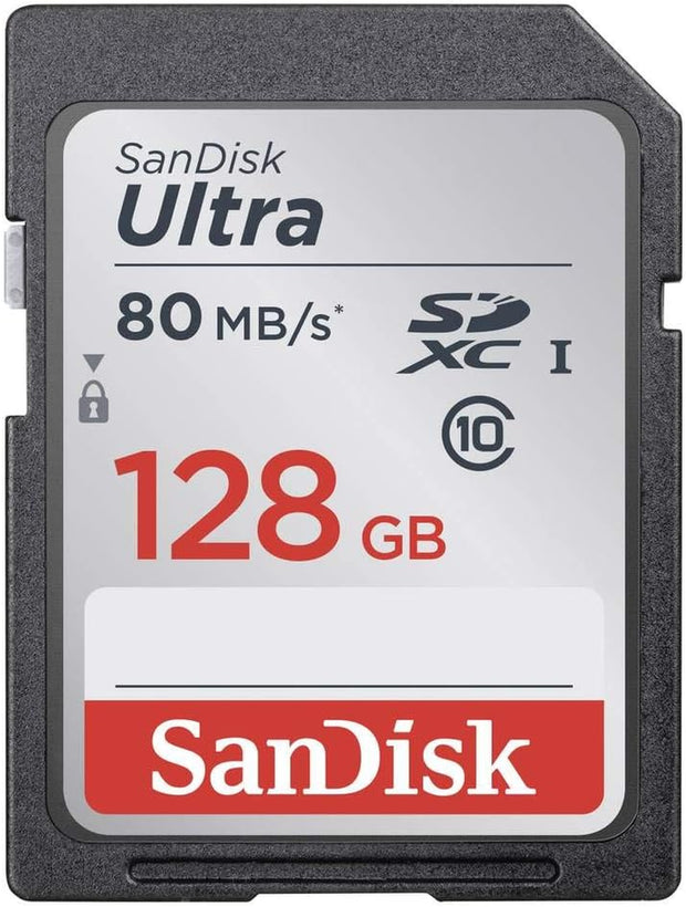Sandisk Ultra SDHC Memory Card up to 80 Mb/S, Class 10, 16 GB, Black/Grey