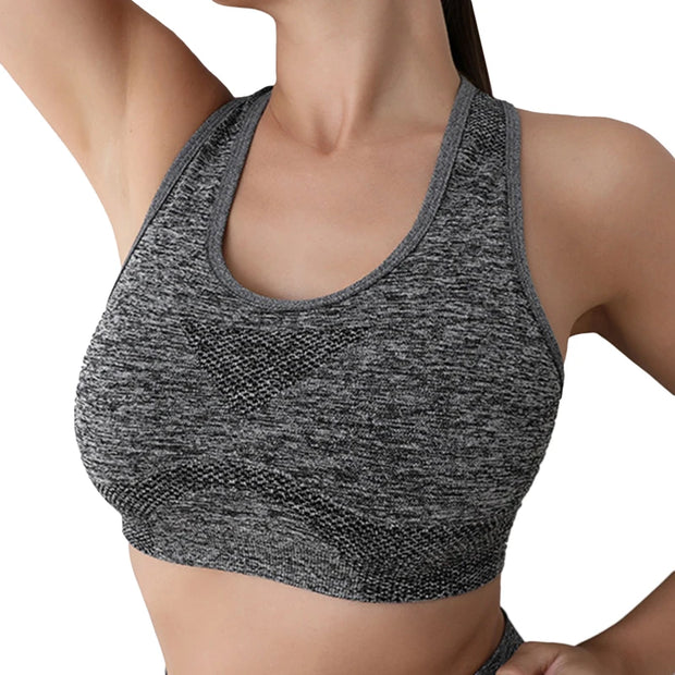 Women Sports Bras Yoga Top Vest High Shockproof Quick-Drying Yoga Gym Running Fitness Underwear Ladies Seamless Sportswear