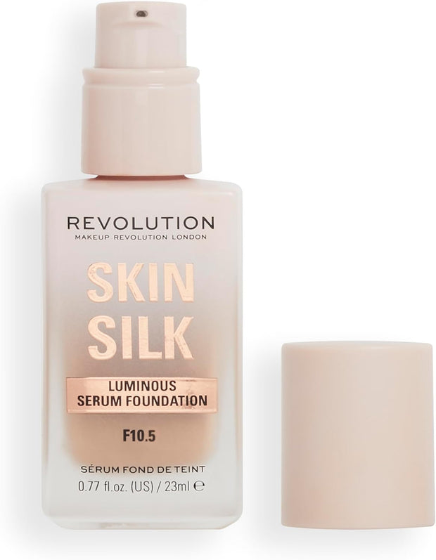 Makeup Revolution, Skin Silk Serum Foundation, Light to Medium Coverage, Contains Hyaluronic Acid, F7, 23Ml