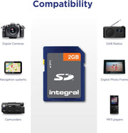 Integral 2GB SD (Secure Digital) Memory Card Legacy Device Compatible - Cameras, MP3 Players, Camcorders and More