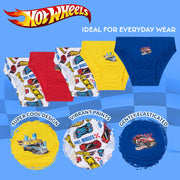Hot Wheels Boys Underwear Briefs, Comfy Breathable Cotton Pants for Kids - Pack of 5
