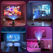 Bisofie Portable Projector with Auto Focus & Keystone, Full HD 1080P Smart Projector, 240 ANSI Wifi 6 Bluetooth, Support 72Cm Height Adjustment, Compatible with Ios/Android/Tv/Hdm