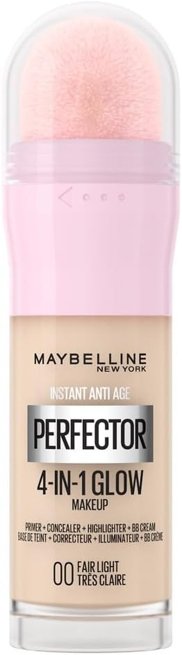 Maybelline New York Instant anti Age Rewind Perfector, 4-In-1 Glow Primer, Concealer, Highlighter, Self-Adjusting Shades, Evens Skin Tone with a Glow Finish, Shade:01 Light
