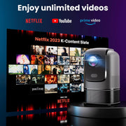 Bisofie Portable Projector with Auto Focus & Keystone, Full HD 1080P Smart Projector, 240 ANSI Wifi 6 Bluetooth, Support 72Cm Height Adjustment, Compatible with Ios/Android/Tv/Hdm