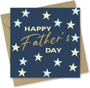 Fathers Day Card for Dad. Stars Design. Made in UK. Card 150 X 150Mm Supplied with Envelope. Ecofriendly.