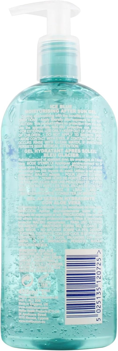 Malibu Sun after Sun Care, Cooling and Soothing Moisturising Gel, Ice Blue, 400Ml