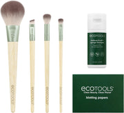 Limited Edition Merry Must-Haves Kit, Face & Eyeshadow Makeup Brushes, Brush Shampoo & Cleanser, Blotting Papers for Matte Makeup, Eco-Friendly, 6 Piece Gift Set