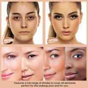 2 Pack TLM Colour Changing Foundation,Colour Changing Mature Skin Foundation,Tlm Foundation Colour Change Uk Mature Skin,Naturally Moisturizing Sunscreen Brighten Complexion Concealer Foundation 30Ml