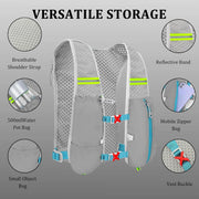 Running Vest,Running Hydration Vest,Breathable Ultra-Lightweight Running Backpack,With Reflective Strips,Micro-Splash Resistant,For Outdoor Cycling Running Climbing Marathon Camping,For Women and Men