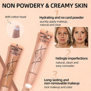 BB Cream Foundation, Full Coverage Matte Foundation, Waterproof Long Lasting Even Skin Tone Makeup, Anti-Redness Smoothing Foundation for Medium Skin Tone, Hide Pores and Acne Marks (15G)