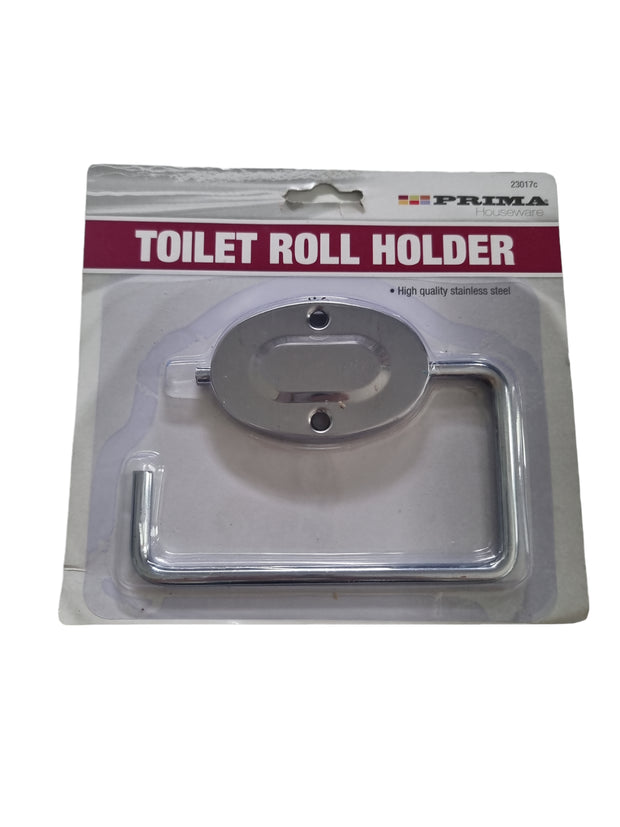 Toilet Roll Holder Loo Paper Wall Mounted Bathroom Screw Fit Stainless Steel