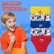 Hot Wheels Boys Underwear Briefs, Comfy Breathable Cotton Pants for Kids - Pack of 5