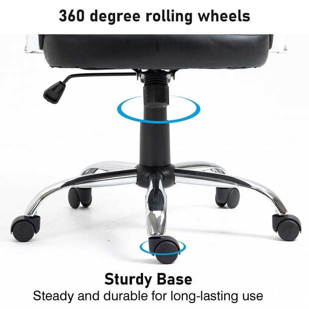 Massage Office Chair Gaming Computer Desk Swivel Recliner Chair Leather Footrest