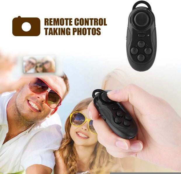 Bluetooth Remote Gamepad,Game Controller Joystick Selfie Timer Remote Controller,Mini Wireless Bluetooth Remote Gamepad, Pocket Selfie Remote Shutter Mouse for Ios Android Smartphone Phone TV Box