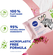 Limited Edition Micellar Cleansing Wipes (25Pcs), Biodegradable Wipes with Micellar Technology, Facial Wipes Effectively Removes Waterproof Make-Up and Mascara
