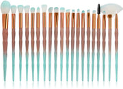 20Pcs Makeup Brush Set, Premium Synthetic Kabuki Brushes Set for Foundation, Shading, Eyebrow, Face Blender, Makeup Brush Kit (PINK & GOLD)