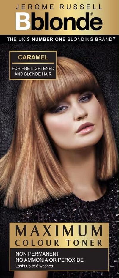 Bblonde Caramel Maximum Blonde Toner – Non-Permanent Hair Toner for Pre-Lightened & Blonde Hair Colour, Hair Dye with No Ammonia or Peroxide, Lasts 8 Washes, 75Ml
