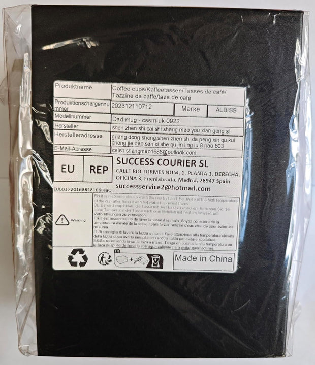 Fathers Day Birthday Gifts for Dad from Daughter Son - World'S Best Dad - Daddy Mug Printed with Gold, Funny Father'S Presents, 14Oz Grey Ceramic Gold Print Coffee Cup, Lid Spoon Card, Nice Gift Boxed