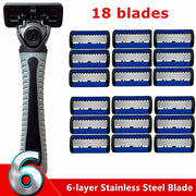 Razor Classic 6 Edge Safety Razor for Mens Shaving&Womens Hair Removal 27 Shaving Blades Manual Shaver