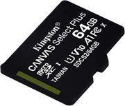 Kingston Canvas Select plus Microsd Card SDCS2/64 GB SP Class 10