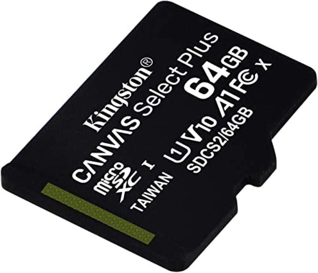 Kingston Canvas Select plus Microsd Card SDCS2/64 GB SP Class 10