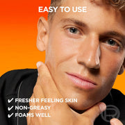 L’Oréal Paris Men Expert Wake-Up Effect Face Wash 100Ml, Hydra Energetic Face Wash with Vitamin C*, for Dull and Tired-Looking Skin, Cleanses Pores and Energises Skin